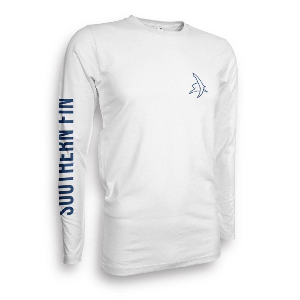 Long Sleeve Performance Fishing Shirt - Silver - Color Logo